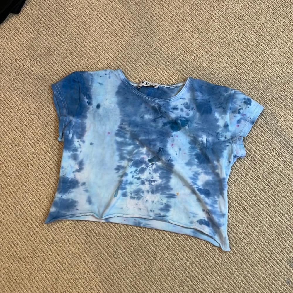 Tie Dye Blue crop top
